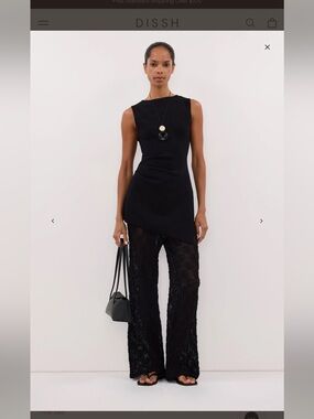 DISSH black crochet pants